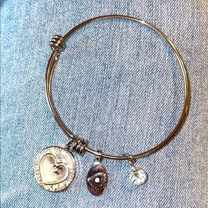 Silver Heart Charm Bracelet